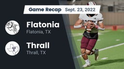 Recap: Flatonia  vs. Thrall  2022