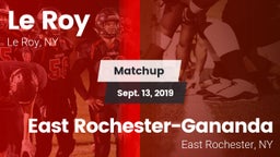 Matchup: Le Roy vs. East Rochester-Gananda  2019