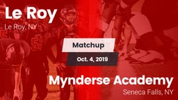 Matchup: Le Roy vs. Mynderse Academy  2019