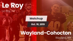 Matchup: Le Roy vs. Wayland-Cohocton  2019