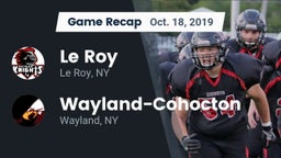 Recap: Le Roy  vs. Wayland-Cohocton  2019