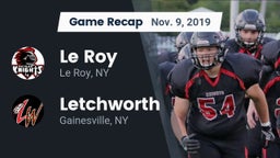 Recap: Le Roy  vs. Letchworth  2019