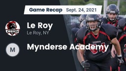 Recap: Le Roy  vs. Mynderse Academy 2021