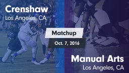 Matchup: Crenshaw vs. Manual Arts  2016