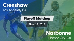 Matchup: Crenshaw vs. Narbonne  2016