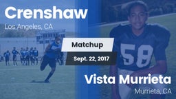 Matchup: Crenshaw vs. Vista Murrieta  2017
