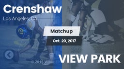 Matchup: Crenshaw vs. VIEW PARK 2017