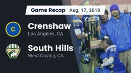 Recap: Crenshaw  vs. South Hills  2018