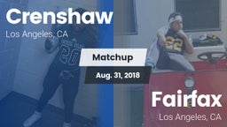 Matchup: Crenshaw vs. Fairfax 2018