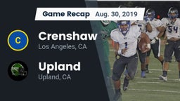 Recap: Crenshaw  vs. Upland  2019