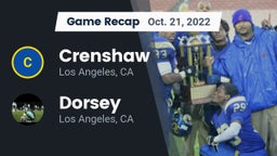 Recap: Crenshaw  vs. Dorsey  2022