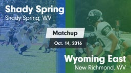 Matchup: Shady Spring vs. Wyoming East  2016