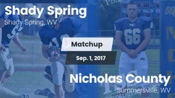 Matchup: Shady Spring vs. Nicholas County  2017