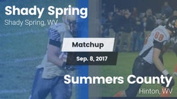 Matchup: Shady Spring vs. Summers County  2017
