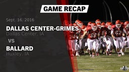 Recap: Dallas Center-Grimes  vs. Ballard  2016