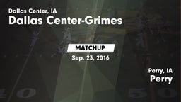 Matchup: Dallas Center-Grimes vs. Perry  2016