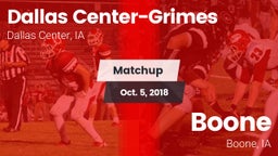 Matchup: Dallas Center-Grimes vs. Boone  2018