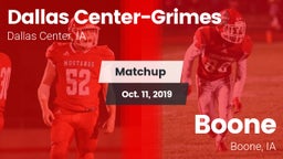 Matchup: Dallas Center-Grimes vs. Boone  2019