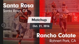 Matchup: Santa Rosa vs. Rancho Cotate  2016
