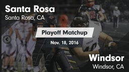 Matchup: Santa Rosa vs. Windsor  2016