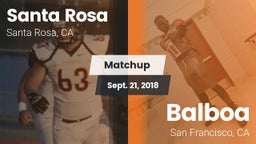 Matchup: Santa Rosa vs. Balboa  2018