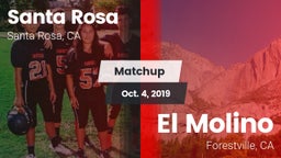 Matchup: Santa Rosa vs. El Molino  2019