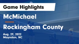 McMichael  vs Rockingham County Game Highlights - Aug. 29, 2022
