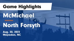McMichael  vs North Forsyth Game Highlights - Aug. 30, 2022