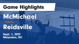 McMichael  vs Reidsville Game Highlights - Sept. 1, 2022