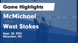McMichael  vs West Stokes Game Highlights - Sept. 20, 2022