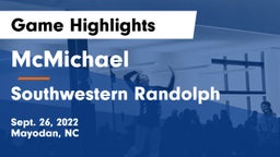 McMichael  vs Southwestern Randolph Game Highlights - Sept. 26, 2022
