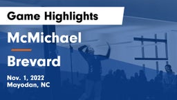 McMichael  vs Brevard  Game Highlights - Nov. 1, 2022