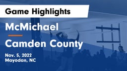 McMichael  vs Camden County Game Highlights - Nov. 5, 2022
