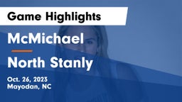 McMichael  vs North Stanly  Game Highlights - Oct. 26, 2023