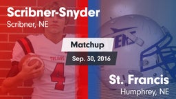 Matchup: Scribner-Snyder vs. St. Francis  2016