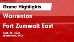 Warrenton  vs Fort Zumwalt East  Game Highlights - Aug. 28, 2020
