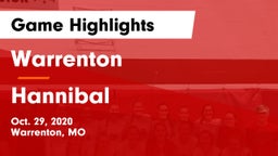 Warrenton  vs Hannibal  Game Highlights - Oct. 29, 2020