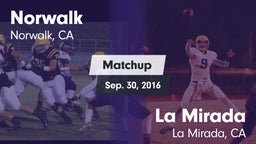 Matchup: Norwalk vs. La Mirada  2016