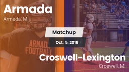 Matchup: Armada vs. Croswell-Lexington  2018