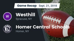 Recap: Westhill  vs. Homer Central Schools 2018