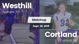 Matchup: Westhill vs. Cortland  2018
