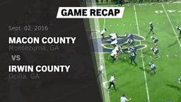 Recap: Macon County  vs. Irwin County  2016