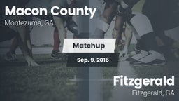 Matchup: Macon County vs. Fitzgerald  2016