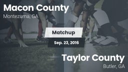 Matchup: Macon County vs. Taylor County  2016