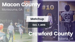 Matchup: Macon County vs. Crawford County  2016