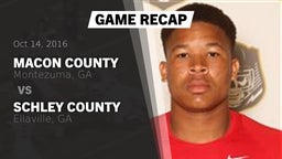 Recap: Macon County  vs. Schley County  2016