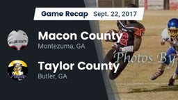 Recap: Macon County  vs. Taylor County  2017