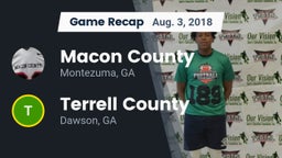 Recap: Macon County  vs. Terrell County  2018