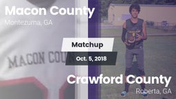 Matchup: Macon County vs. Crawford County  2018