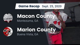 Recap: Macon County  vs. Marion County  2020